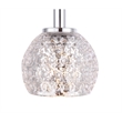 Woodbridge Lighting Elise 1-Light Mercury Glass & Steel Mini Pendant in Chrome
