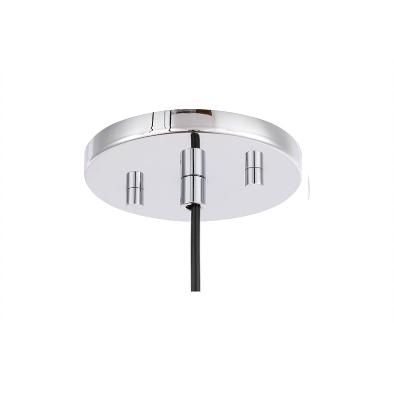 Woodbridge Lighting Elise 1-Light Mercury Glass & Steel Mini Pendant in Chrome