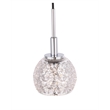 Woodbridge Lighting Elise 1-Light Mercury Glass & Steel Mini Pendant in Chrome