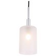 Woodbridge Lighting Elise 1-Light Opal Glass & Steel Mini Pendant in Chrome