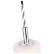Woodbridge Lighting Elise 1-Light Opal Glass & Steel Mini Pendant in Chrome