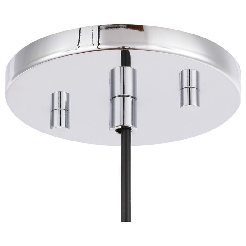 Woodbridge Lighting Elise 1-Light Opal Glass & Steel Mini Pendant in Chrome