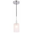 Woodbridge Lighting Elise 1-Light Opal Glass & Steel Mini Pendant in Chrome