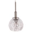 Woodbridge Lighting Elise 1-Light Mercury Glass Mini Pendant in Satin Nickel