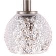 Woodbridge Lighting Elise 1-Light Mercury Glass Mini Pendant in Satin Nickel