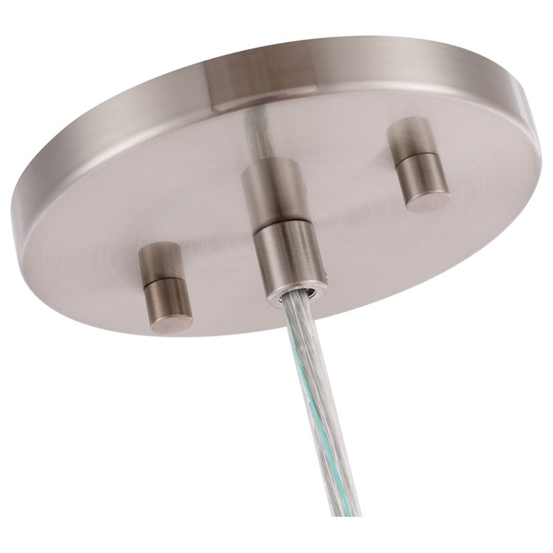 Woodbridge Lighting Elise 1-Light Mercury Glass Mini Pendant in Satin Nickel