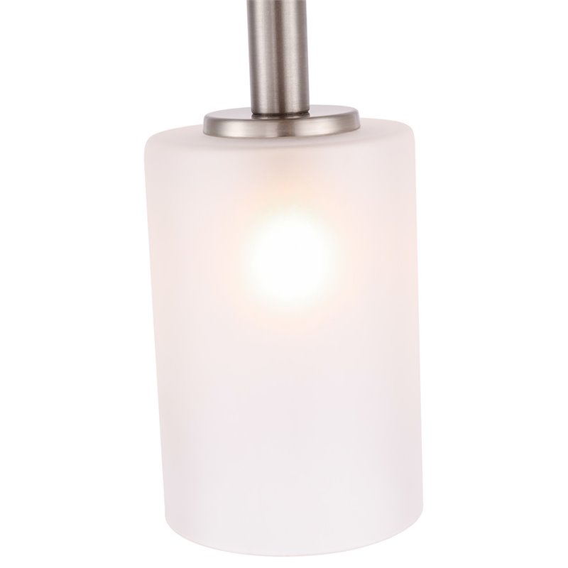 Woodbridge Lighting Elise 1-Light Opal Glass Mini Pendant in Satin Nickel
