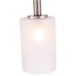 Woodbridge Lighting Elise 1-Light Opal Glass Mini Pendant in Satin Nickel