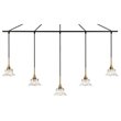 Woodbridge Lighting Christina 5-Light Metal Linear Pendant in Brass/Bronze