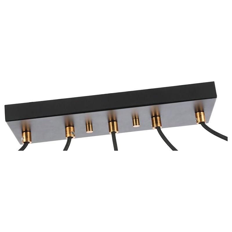 Woodbridge Lighting Christina 5-Light Metal Linear Pendant in Brass/Bronze
