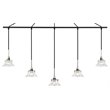 Woodbridge Lighting Christina 5-Light Metal Linear Pendant in Chrome/Bronze