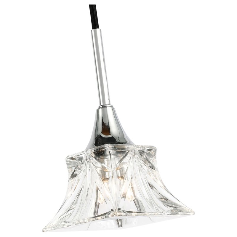 Woodbridge Lighting Christina 5-Light Metal Steel Linear Pendant in Chrome