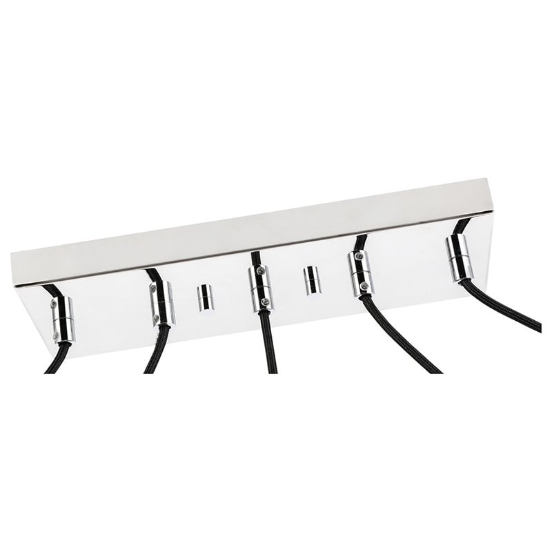 Woodbridge Lighting Christina 5-Light Metal Steel Linear Pendant in Chrome