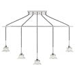 Woodbridge Lighting Christina 5-Light Metal Steel Linear Pendant in Chrome