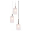 Woodbridge Lighting Elise 1-Light Opal Glass Cluster Pendant in Nickel/Bronze
