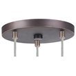 Woodbridge Lighting Elise 1-Light Opal Glass Cluster Pendant in Nickel/Bronze
