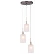 Woodbridge Lighting Elise 1-Light Opal Glass Cluster Pendant in Nickel/Bronze