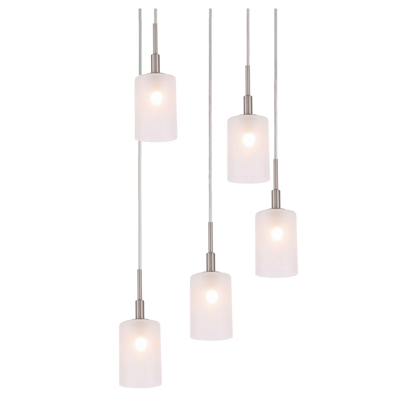 Woodbridge Lighting Elise 1-Light Opal Glass Cluster Pendant in Bronze/Nickel