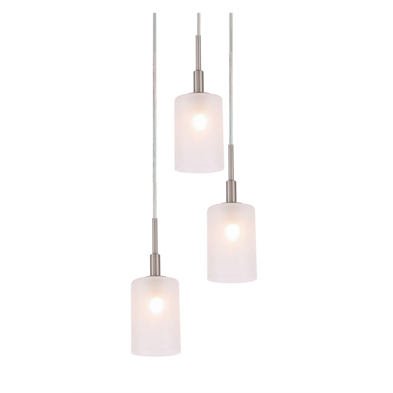 Woodbridge Lighting Elise 1-Light Opal Glass Cluster Pendant in Bronze/Nickel