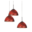 Woodbridge Lighting Alexis 5-Light Metal Steel Pendant Chandelier in Mosaic Red