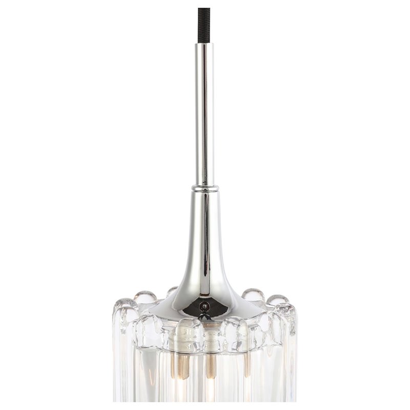 Woodbridge Lighting Regent Park 1-Light Glass Pendant in Chrome