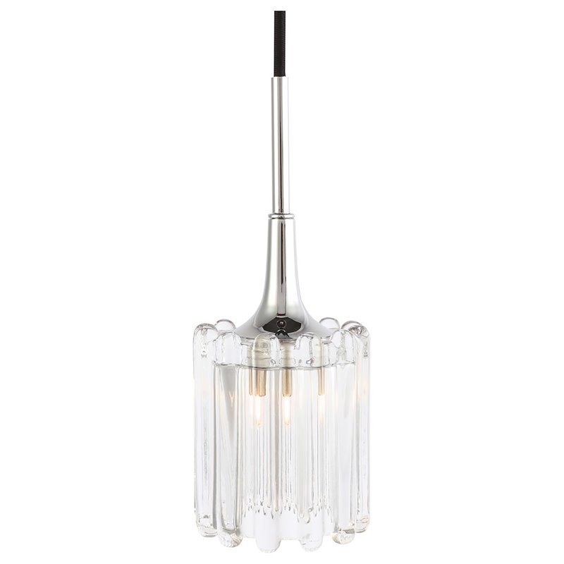 Woodbridge Lighting Regent Park 1-Light Glass Pendant in Chrome