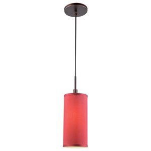 Woodbridge Lighting Sypta Eclipse 1-Light Metal Steel Mini Pendant in Bronze