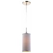 Woodbridge Lighting Sypta Eclipse 1-Light Metal Mini Pendant in Nickel/Gray
