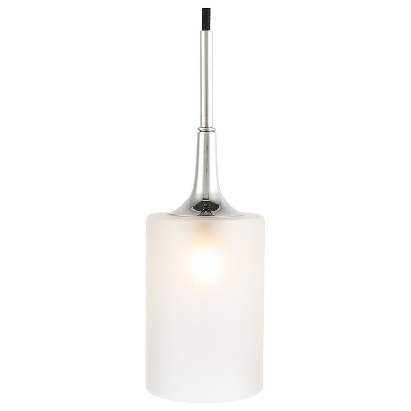 Woodbridge Lighting Chelsea 1-Light Opal Glass & Steel Mini Pendant in Chrome