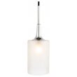 Woodbridge Lighting Chelsea 1-Light Opal Glass & Steel Mini Pendant in Chrome