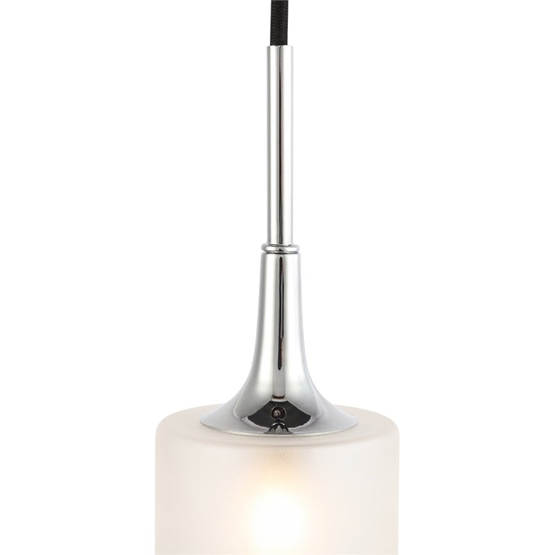 Woodbridge Lighting Chelsea 1-Light Opal Glass & Steel Mini Pendant in Chrome