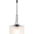 Woodbridge Lighting Chelsea 1-Light Opal Glass & Steel Mini Pendant in Chrome