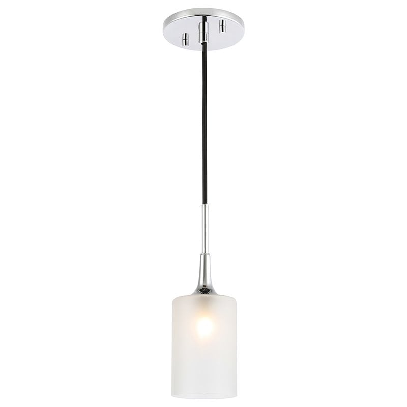 Woodbridge Lighting Chelsea 1-Light Opal Glass & Steel Mini Pendant in Chrome