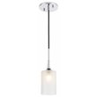 Woodbridge Lighting Chelsea 1-Light Opal Glass & Steel Mini Pendant in Chrome