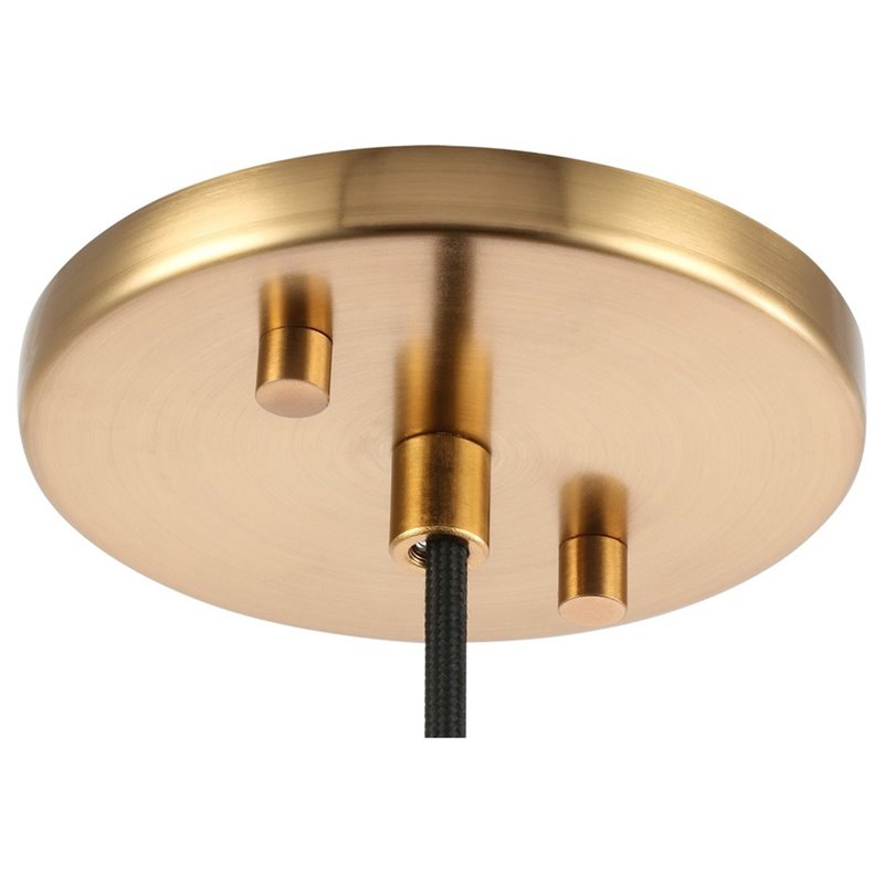 Woodbridge Lighting Chelsea 1-Light Glass & Steel Mini Pendant in Brass