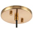Woodbridge Lighting Chelsea 1-Light Glass & Steel Mini Pendant in Brass