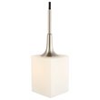 Woodbridge Lighting Chelsea 1-Light Glass & Steel Mini Pendant in Satin Nickel
