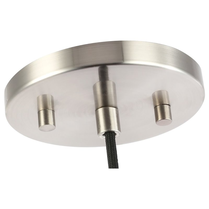 Woodbridge Lighting Chelsea 1-Light Glass & Steel Mini Pendant in Satin Nickel