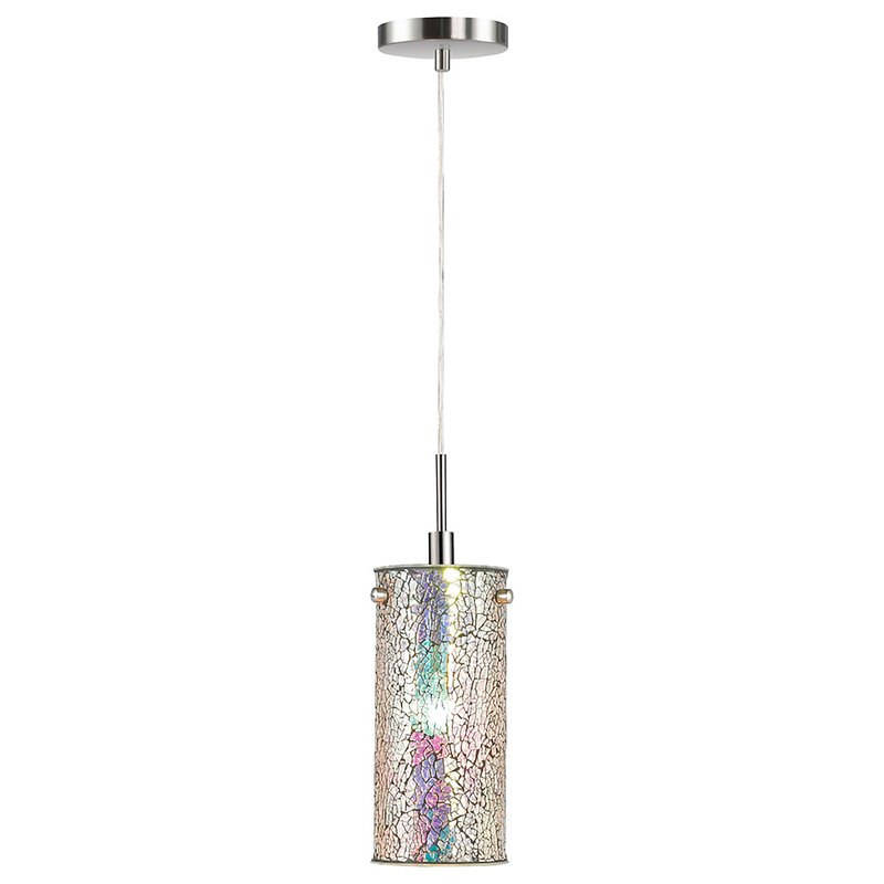 Woodbridge Lighting Tube Eclipse 1-Light Metal Mini Pendant in Nickel