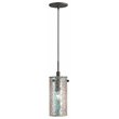 Woodbridge Lighting Tube Eclipse Metal Mini Pendant in Mosaic Iridescent/Bronze