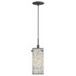 Woodbridge Lighting Tube Eclipse Metal Mini Pendant in Mosaic White