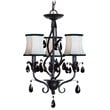 Woodbridge Lighting Avigneau 3-Light Metal Steel Mini Chandelier in Black