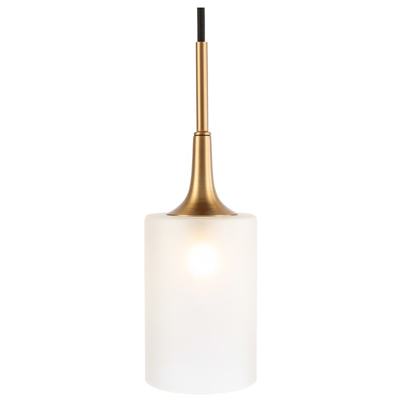 Woodbridge Lighting Chelsea 3-Light Opal Glass & Steel Cluster Pendant in Brass