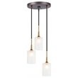 Woodbridge Lighting Chelsea 3-Light Opal Glass Cluster Pendant in Brass/Bronze