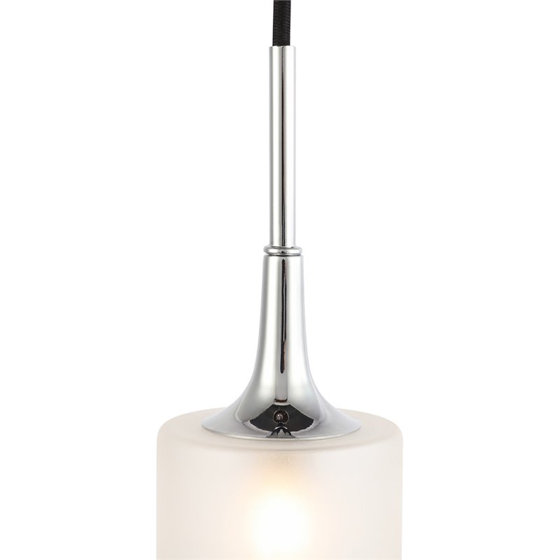 Woodbridge Lighting Chelsea 3-Light Opal Glass Cluster Pendant in Chrome/Bronze