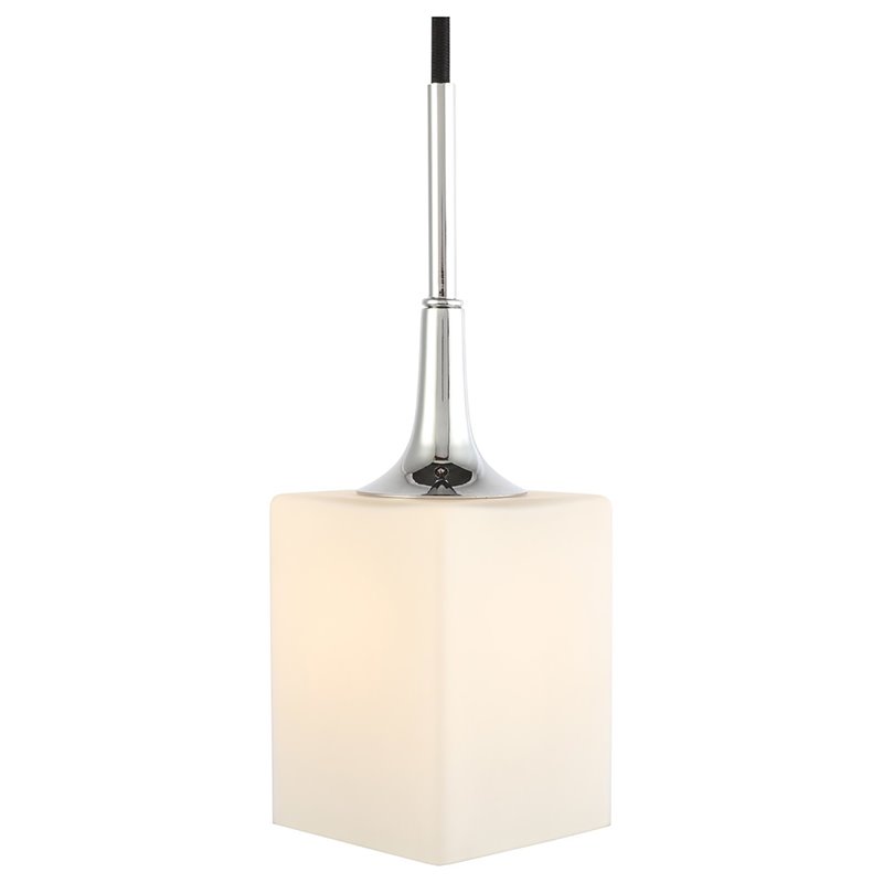 Woodbridge Lighting Chelsea 3-Light Opal Square Glass Cluster Pendant in Chrome