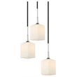 Woodbridge Lighting Chelsea 3-Light Glass Cluster Pendant in Chrome/Bronze