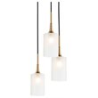 Woodbridge Lighting Chelsea 5-Light Opal Glass Cluster Pendant in Brass