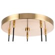 Woodbridge Lighting Chelsea 5-Light Opal Glass Cluster Pendant in Brass