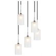Woodbridge Lighting Chelsea 5-Light Opal Glass Cluster Pendant in Chrome